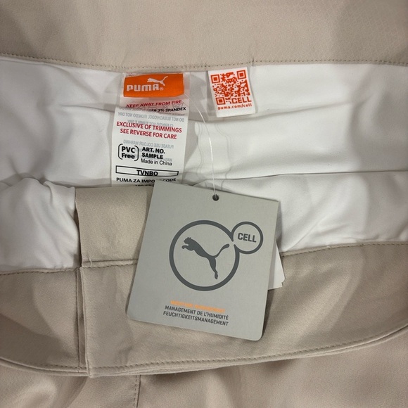 NWT PUMA khaki Dry cell tech skirt skort oatmeal tan women’s 4 golf tennis - Picture 5 of 6